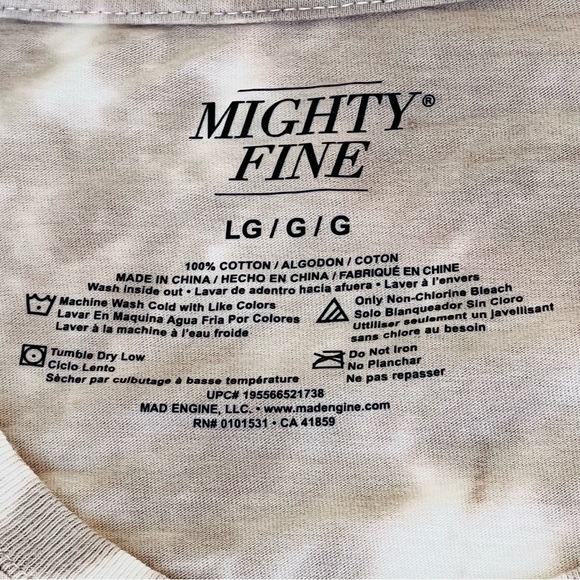 Arizona Grand Canyon Tie Dye Cropped Tee Oversized shirt Size L - Picture 3 of 3